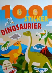 1001 Sticker - Mal- und R&auml;tselspass ab 4 Jahren - Dinosaurier