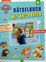 R&auml;tselbuch mit XXL-Poster Paw Patrol - R&auml;tseln & Stickern (Einband gerissen)
