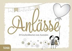 Geschenkkarten zum Ausmalen - Anl&auml;sse