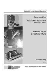 PAL-Musteraufgabensatz - Zwischenpr&uuml;fung - Fachkraft f&uuml;r Metalltechnik - f&uuml;r alle Fachrichtungen (M 0715)