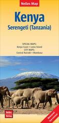 Nelles Map Landkarte Kenya - Serengeti (Tanzania) | Kenia - Serengeti (Tansania) | Kenya - Serengeti (Tanzanie) | Kenia
