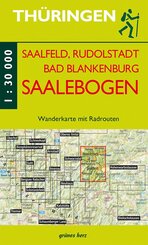 Wanderkarte Saalebogen, Saalfeld, Rudolstadt, Bad Blankenburg