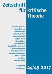 Zeitschrift f&uuml;r kritische Theorie / Zeitschrift f&uuml;r kritische Theorie, Heft 44/45.H.44/45