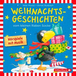 Weihnachtsgeschichten vom kleinen Raben Socke: Alles Advent!, Alles glitzert!, Alles in Eile!, Alles weg!,1 Audio-CD