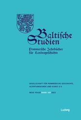 Baltische Studien, Pommersche Jahrb&uuml;cher f&uuml;r Landesgeschichte. Band 109 NF