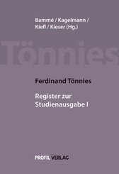 Ferdinand T&ouml;nnies: Register zur Studienausgabe I