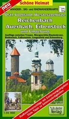 Wander-, Ski- und Radwanderkarte &Ouml;stliches Vogtland, Westerzgebirge, Reichenbach, Auerbach, Eibenstock und Umgebung