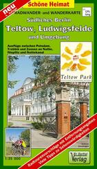Radwander- und Wanderkarte S&uuml;dliches Berlin, Teltow, Ludwigsfelde und Umgebung