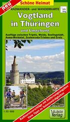 Radwander- und Wanderkarte Vogtland in Th&uuml;ringen und Umgebung