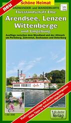Doktor Barthel Karte Radwander- und Wanderkarte Flusslandschaft Elbe, Wittenberge, Arendsee, Lenzen und Umgebung