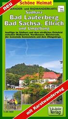 Wander- und Radwanderkarte S&uuml;dharz, Bad Lauterberg, Bad Sachsa, Ellrich und Umgebung