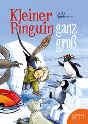 Kleiner Pinguin ganz gro&szlig;