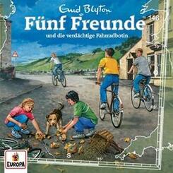 F&uuml;nf Freunde - F&uuml;nf Freunde und die verd&auml;chtige Fahrradbotin,1 Audio-CD