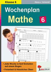 Wochenplan Mathe, 6. Schuljahr