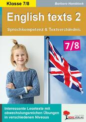 English texts 2 - Sprachkompetenz und Textverst&auml;ndnis / Klasse 7-8