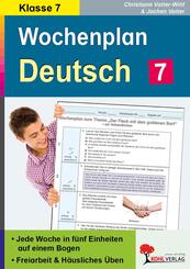 Wochenplan Deutsch, 7. Schuljahr