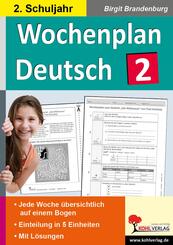 Wochenplan Deutsch, 2. Schuljahr