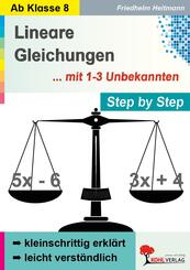 Lineare Gleichungen mit 1-3 Unbekannten / Step by Step