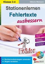 Stationenlernen Fehlertexte ausbessern / Klasse 3-4