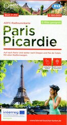 ADFC-Radtourenkarte F-PIC Paris Picardie,1:150.000, reiß- und wetterfest, GPS-Tracks Download - E-Bike geeignet