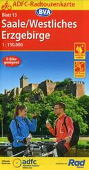 ADFC-Radtourenkarte 13 Saale /Westliches Erzgebirge 1:150.000, reiß- und wetterfest, GPS-Tracks Download