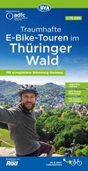 BVA ADFC Regionalkarte Traumhafte E-Bike-Touren im Th&uuml;ringer Wald 1:75.000