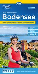 ADFC-Regionalkarte Bodensee, 1:50.000, reiß- und wetterfest, mit kostenlosem GPS-Download der Touren via BVA-website ode