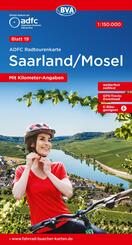 BVA ADFC Radtourenkarte Saarland /Mosel 1:150.000