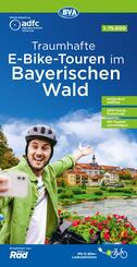 BVA ADFC Regionalkarte Traumhafte E-Bike-Touren im Bayerischen Wald 1:75.000
