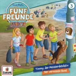 F&uuml;nf Freunde JUNIOR - Timmy, der Meisterdetektiv/Der vermisste Hund,1 Audio-CD