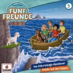 F&uuml;nf Freunde JUNIOR - Das Geburtstags-Abenteuer/Gefahr auf den Klippen,1 Audio-CD