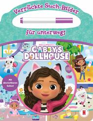 Gabby's Dollhouse - Verr&uuml;ckte Such-Bilder f&uuml;r unterwegs - Wimmelbuch - Pappbilderbuch mit Stift und abwischbaren Seiten ab 3 Jahren