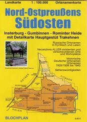Landkarte Nord-Ostpreußens Südosten, 1:100.000