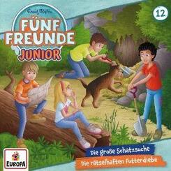 F&uuml;nf Freunde JUNIOR - Die gro&szlig;e Schatzsuche / Die r&auml;tselhaften Futterdiebe,1 Audio-CD