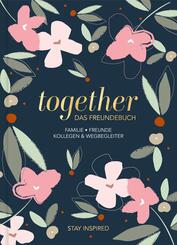 Freundebuch für Erwachsene | Album zum Ausfüllen für Freunde und Kollegen mit edler Goldprägung | Freundschaftsbuch, Poe
