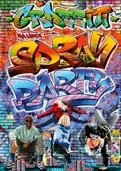 GRAFFITI Malbuch - SPRAY PARTY - f&uuml;r Teenager mit 50 coolen Malvorlagen