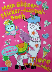 Mein Glitzer-Sticker-Ausmal-Buch - Tiere zum Knuddeln