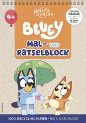 Bluey Mal- und R&auml;tselblock f&uuml;r Kinder ab 4 Jahren