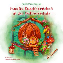 Familie Falschh&ouml;rnchen in der Walnussschale