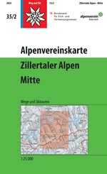 Alpenvereinskarte Zillertaler Alpen - Mitte