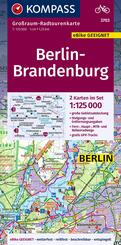 KOMPASS Gro&szlig;raum-Radtourenkarte 3703 Berlin-Brandenburg, 1:125.000