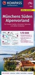 KOMPASS Fahrradkarte 3337 M&uuml;nchens S&uuml;den, Alpenvorland 1:70.000