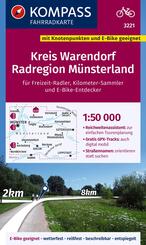 KOMPASS Fahrradkarte 3221 Kreis Warendorf - Radregion M&uuml;nsterland mit Knotenpunkten 1:50.000