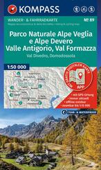 KOMPASS Wanderkarte 89 Parco Naturale Alpe Veglia e Alpe Devero, Valle Antigorio, Val Formazza, Val Divedro, Domodossola 1:50.000