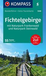 KOMPASS Wanderf&uuml;hrer Fichtelgebirge mit Naturpark Frankenwald und Naturpark Steinwald, 55Touren mit Extra-Tourenkarte