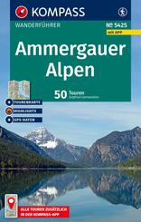 KOMPASS Wanderf&uuml;hrer Ammergauer Alpen, 50 Touren mit Extra-Tourenkarte