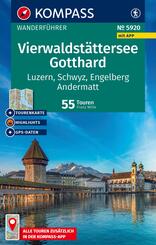 KOMPASS Wanderf&uuml;hrer Vierwaldst&auml;ttersee, Gotthard, 55 Touren mit Extra-Tourenkarte