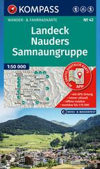 KOMPASS Wanderkarte 42 Landeck, Nauders, Samnaungruppe 1:50.000
