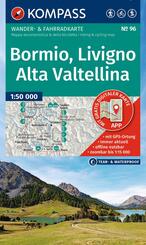 KOMPASS Wanderkarte 96 Bormio, Livigno, Alta Valtellina 1:50.000