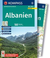 KOMPASS Wanderf&uuml;hrer Albanien, 50 Touren mit Extra-Tourenkarte